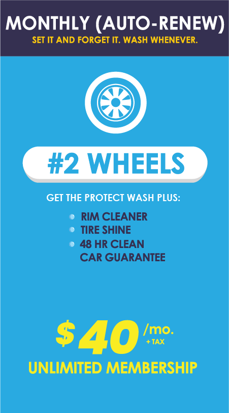 $20, Includes: Hand Prep, Hand-Dry Finish, Bug-Free Guarantee, Free Vacuums, Hand-Dry Door Jambs, Under-body Spray, Rain Repellent, Hot Wax, Rim Cleaner, Tire Shine, Total Body Protectant, Mud Blasters, 48-Hour Clean-Car Guarantee